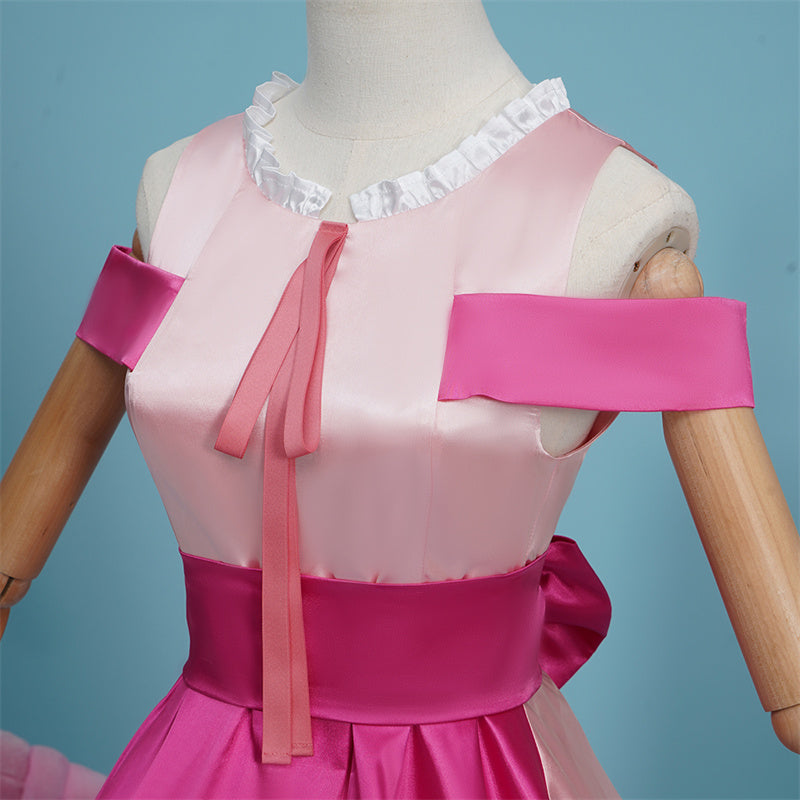 Oshi No Ko Ai Hoshino Daught Ruby Hoshino Cosplay Costume Anime Idol Pink Dress