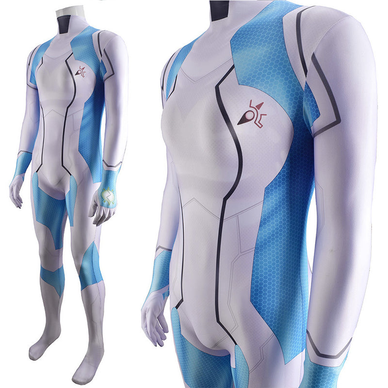 Metroid Dread Gameplay Samus Aran Zero Suit Blue Jumpsuit Adult