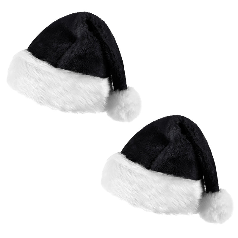 Christmas Hat Santa Hat Velvet Classic Santa Hat For Christmas New Year Party Holiday Party Hat(4 pieces)