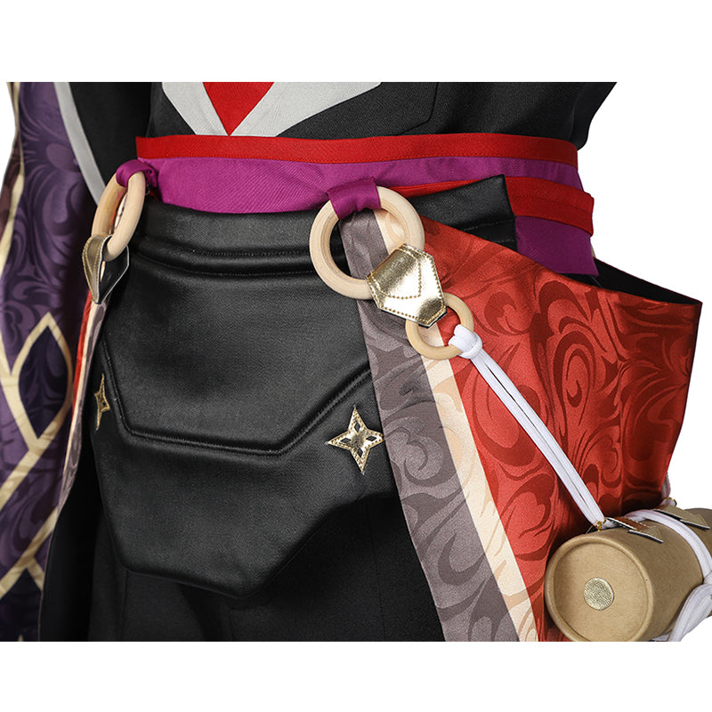Scaramouche Cosplay Genshin Impact Costume Game Suit Japanese Wooden Shoes
