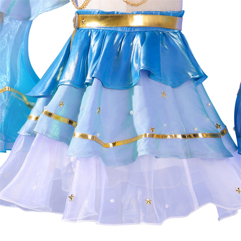 League of Legends LOL Ocean Song Seraphine Cosplay Costume Girl Dress Prestige Edition