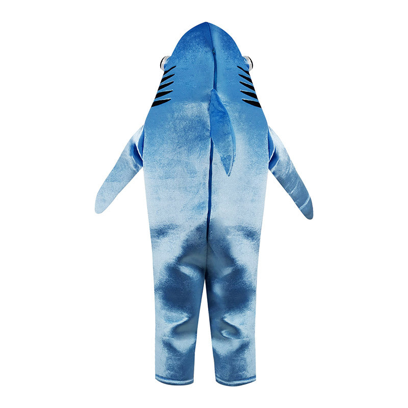 Jaws Cosplay Shark Costume Adult Shark Onesie Funny Jumpsuit Halloween Carnival Suit