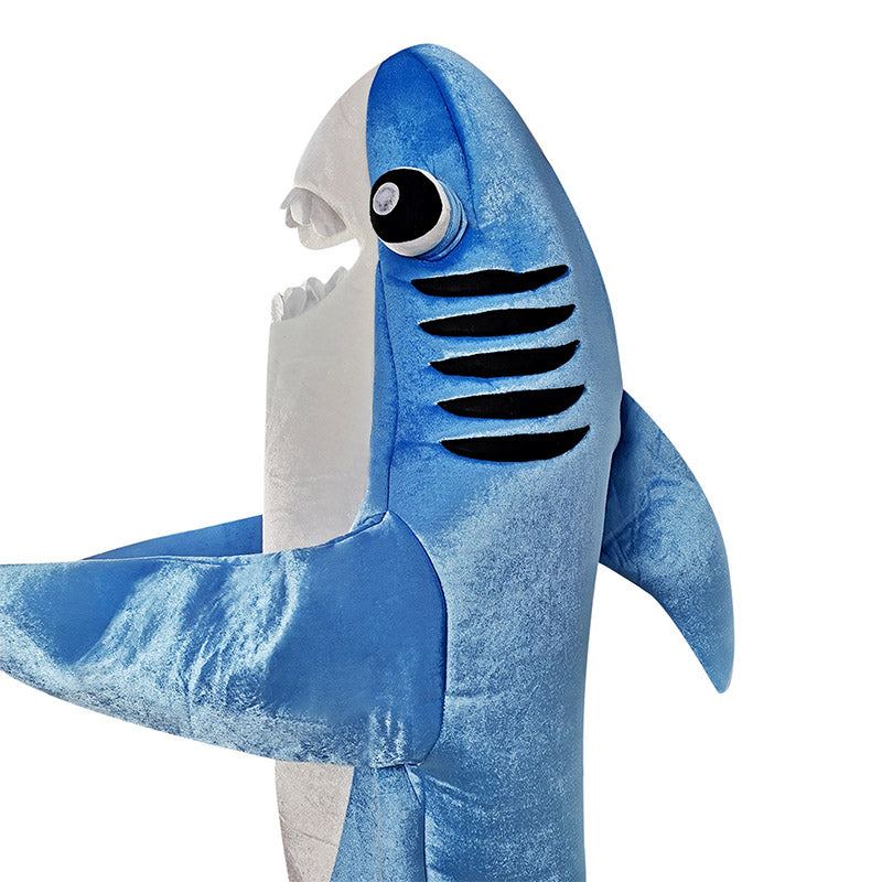 Jaws Cosplay Shark Costume Adult Shark Onesie Funny Jumpsuit Halloween Carnival Suit