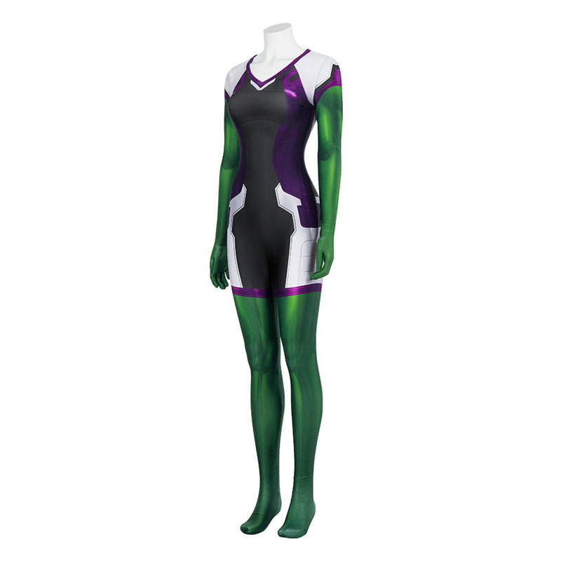She Hulk Cosplay Jennifer Susan Walters Sexy Costume Superhero Jumpsuit Supergirl Bodysuit