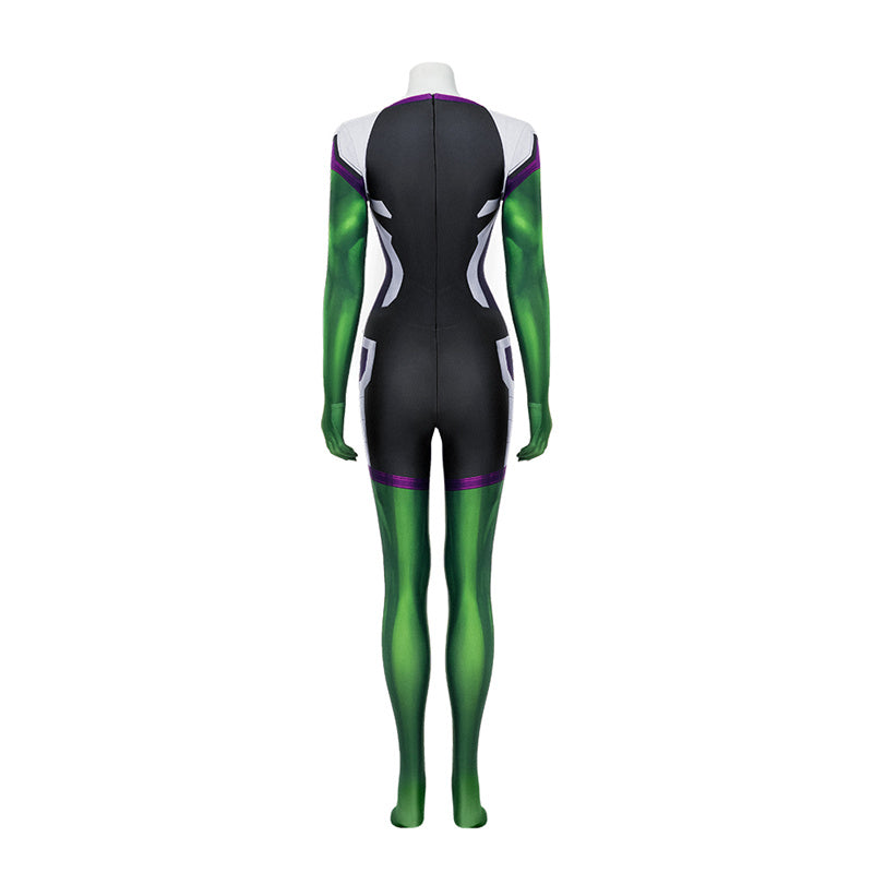 She Hulk Cosplay Jennifer Susan Walters Sexy Costume Superhero Jumpsuit Supergirl Bodysuit