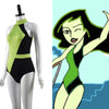 Kim Possible Cosplay Shego Swimwear Super Villain Green Black Bikini Swimsuit Swimwear Bathing Suit