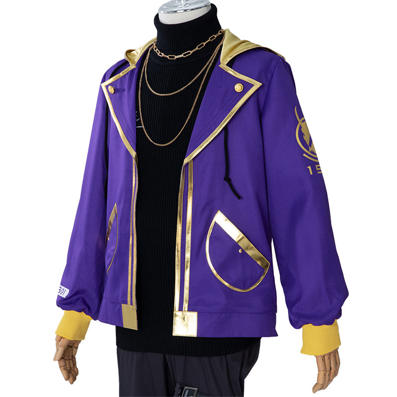 Virtual YouTuber Shxtou Shoto Cosplay Costumes Anime Purple Uniform Halloween 2022