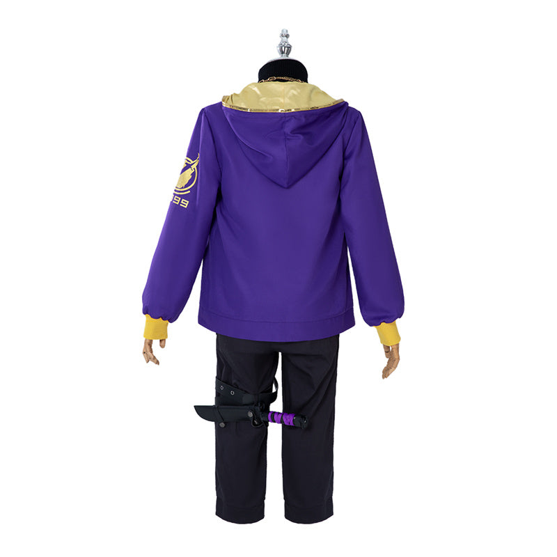 Virtual YouTuber Shxtou Shoto Cosplay Costumes Anime Purple Uniform Halloween 2022