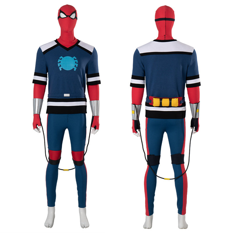Spider-Man: Freshman Year Cosplay Costume Spiderman Peter Parker Halloween Suit With Shoes Bag