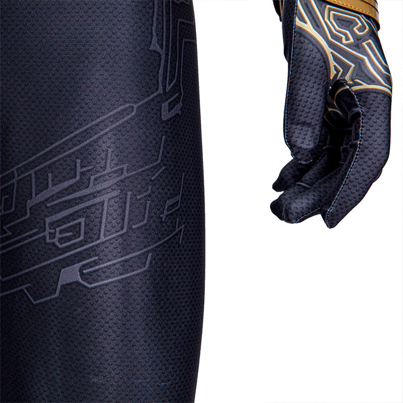 Spider-Man: No Way Home Black and Gold Suit Peter Parker Costume Spiderman Jumpsuit