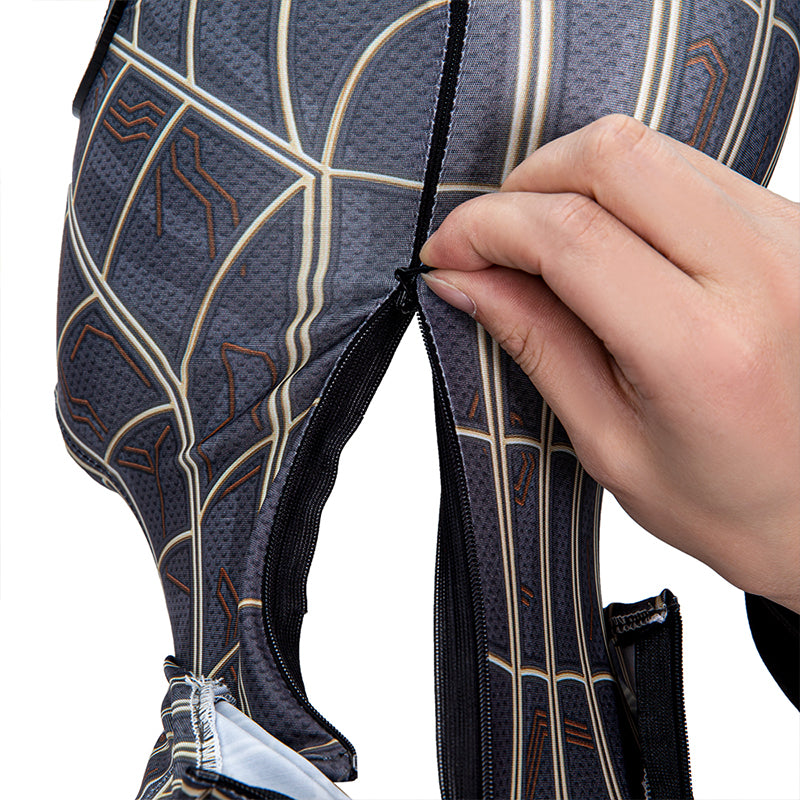 Spider-Man: No Way Home Black and Gold Suit Peter Parker Costume Spiderman Jumpsuit