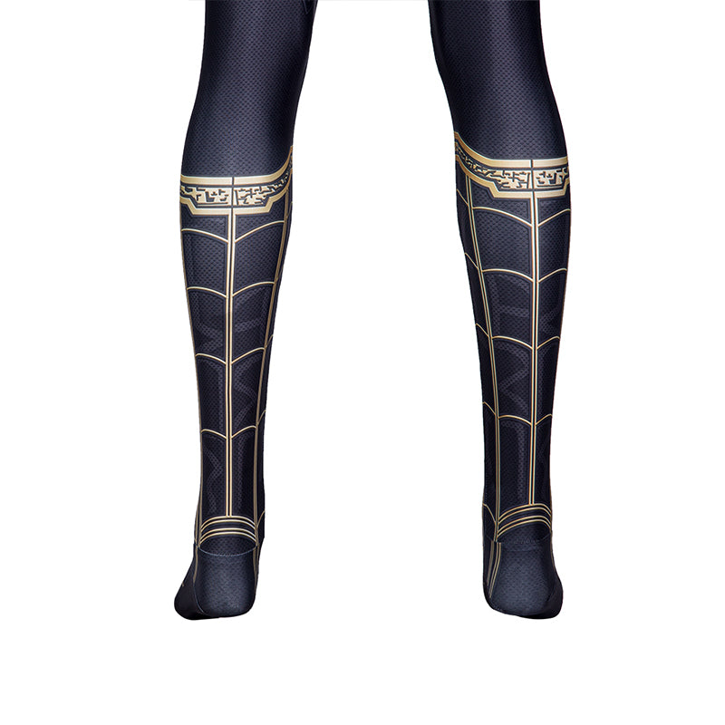 Spider-Man: No Way Home Black and Gold Suit Peter Parker Costume Spiderman Jumpsuit