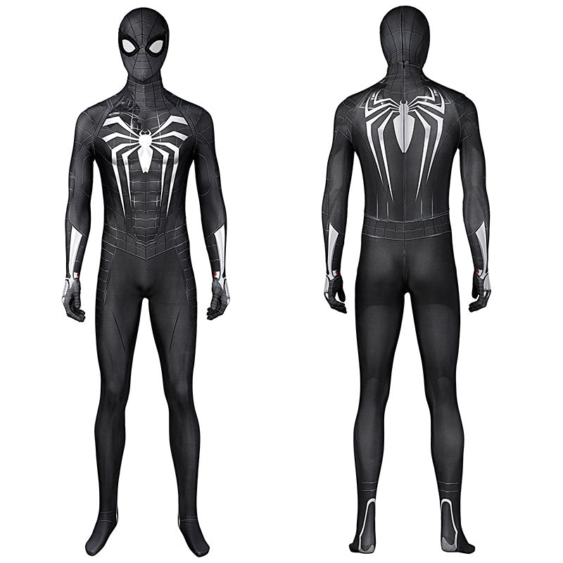 Spider-Man Venom Suit Spiderman Miles Morales PS5 Cosplay Costume Symbiote Black Suit