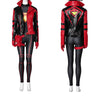 Spider-Woman Jessica Drew Cosplay Costume Supergirl Amazing Bag-Head Spider Jumpsuit Coat Outfit