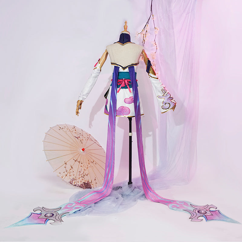 League of Legends The Starchild Soraka Cosplay Costume Game Skin Spirit Blossom Dress Suit