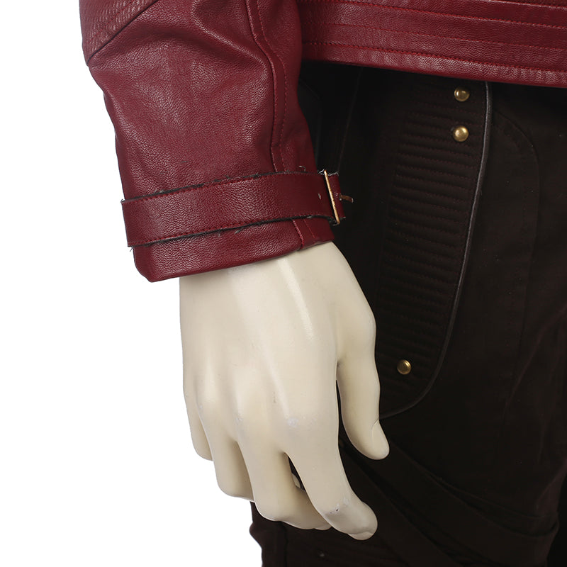 Star Lord Costume Guardians of The Galaxy 2 Cosplay Peter Quill Red Coat With Boots