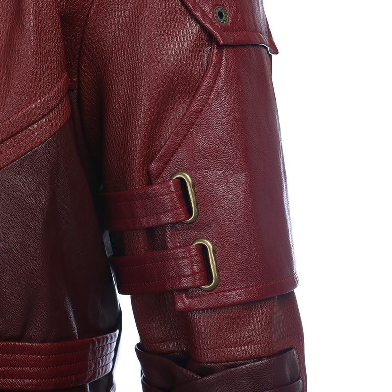 Star Lord Costume Guardians of The Galaxy 2 Cosplay Peter Quill Red Coat With Boots