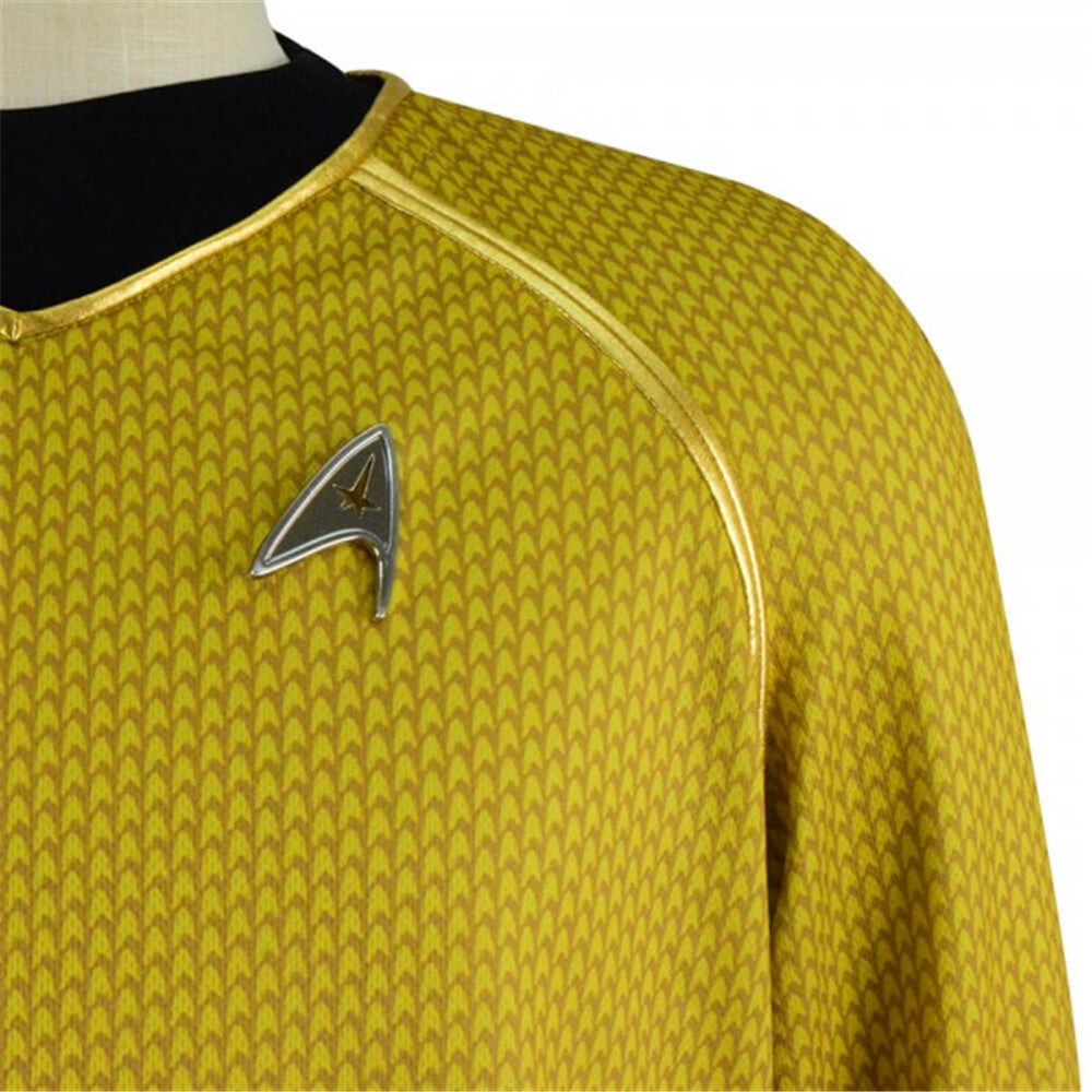 Star Trek Into Darkness Yellow Shirt Star fleet Uniform Cosplay Costume ACcosplay