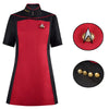Star Trek Uniform Dress Captain Officer Red Dress Outfit Cosplay Costume ACcosplay