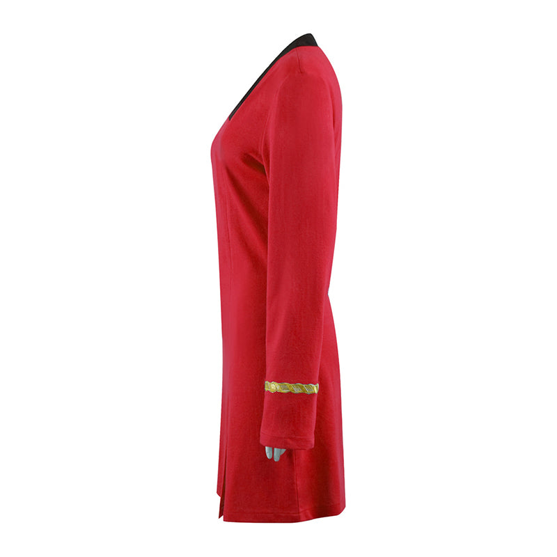 Star Trek The Original Series Female Duty Uniform Red Dress Uhura Dres ACcosplay Star Trek The Original Series Female Duty Uniform Red Dress Uhura Dres ACcosplay