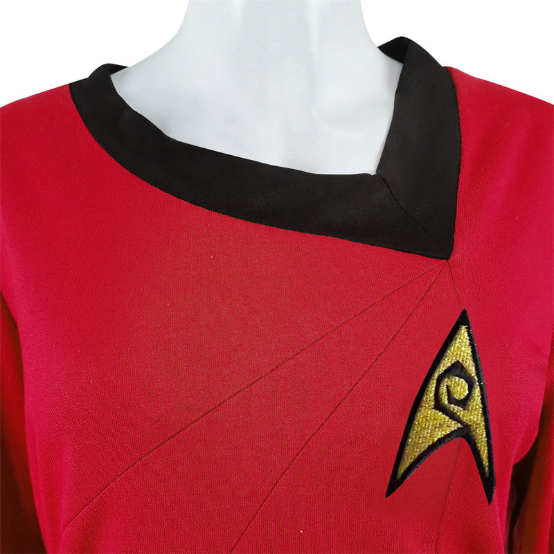 Star Trek The Original Series Female Duty Uniform Red Dress Uhura Dres ACcosplay Star Trek The Original Series Female Duty Uniform Red Dress Uhura Dres ACcosplay