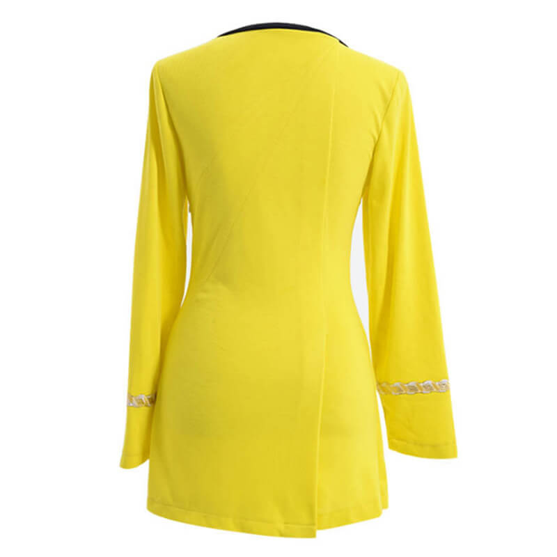 Star Trek The Original Series The Female Duty Uniform Yellow Dress Cosplay Costume, Female / XS Star Trek The Original Series The Female Duty Uniform Yellow Dress Cosplay Costume, Female / XS