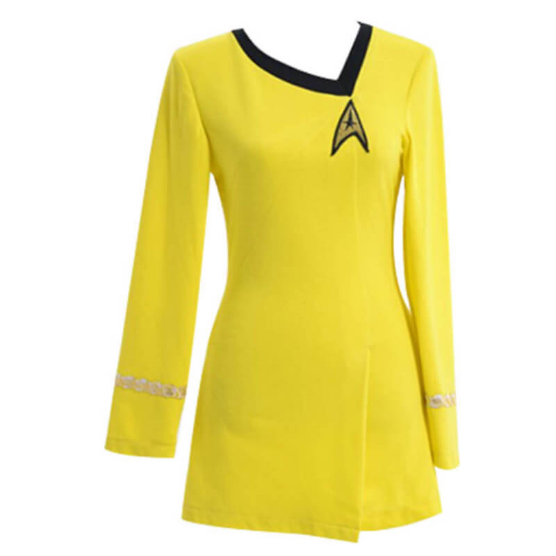 Star Trek The Original Series The Female Duty Uniform Yellow Dress Cosplay Costume, Female / XS Star Trek The Original Series The Female Duty Uniform Yellow Dress Cosplay Costume, Female / XS