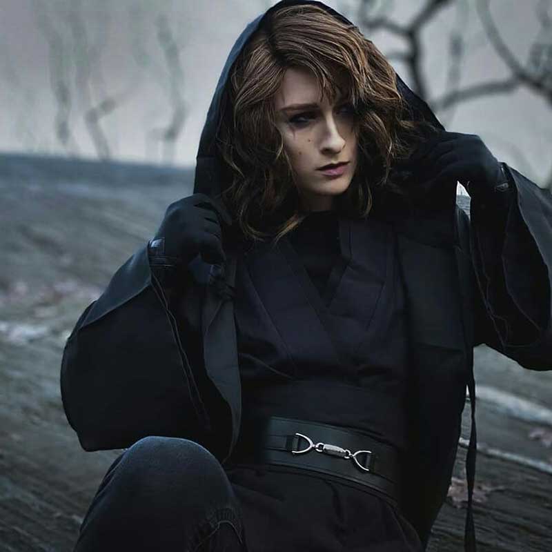 Anakin Skywalker Star Wars Jedi Cosplay Outfit Black Robe Costume ACcosplay