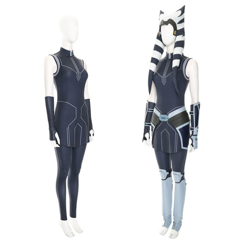 Star Wars The Clone Wars Ahsoka Tano Cosplay Costume Full Set Outfit