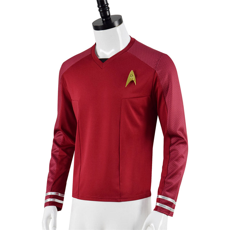 Star Trek Strange New World Cosplay Costume La'an Noonien Singh Hemmer Red Badge Shirt