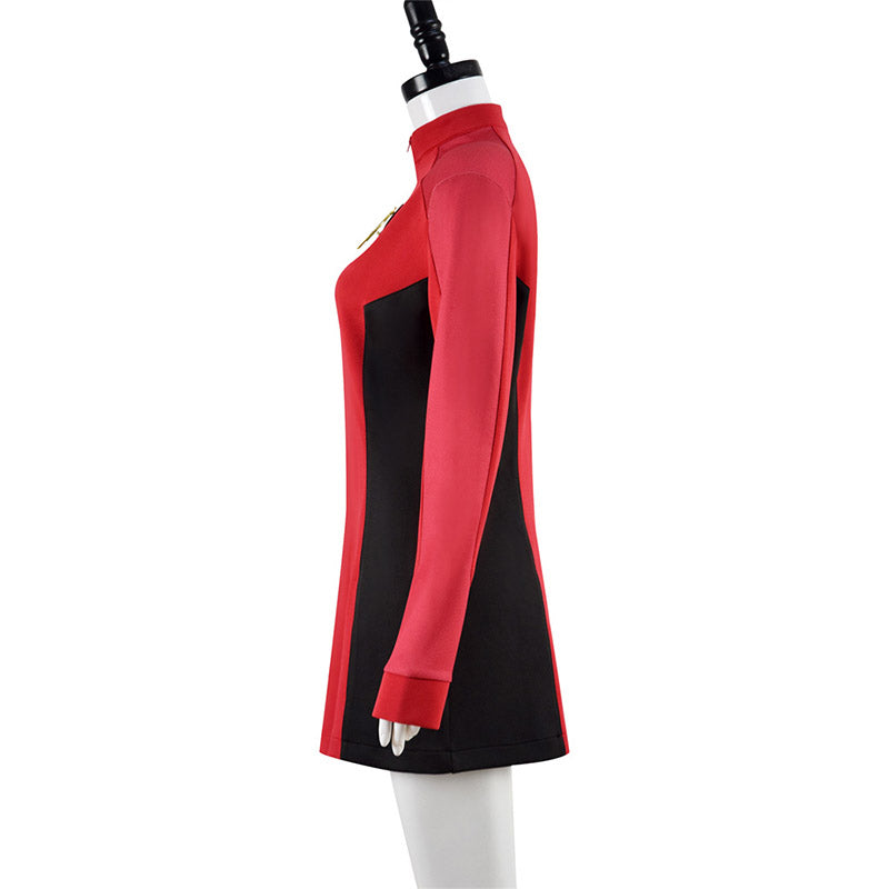Star Trek Strange New Worlds Costume Nyota Uhura Cosplay Red Starfleet Uniform Dress
