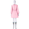 Stranger Things Season 4 Eleven Cosplay Costume Women Pink Dress Halloween Party Suit