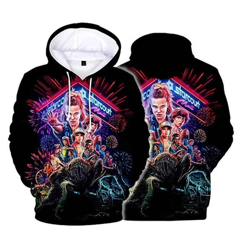 Stranger Things Hoodie Sweatshirt Short Sleeve Cotton T-Shirt Hat for Unisex - ACcosplay