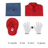 2023 Movie The Super Mario Bros. Mario Cosplay Costume Adult Shirt Overalls