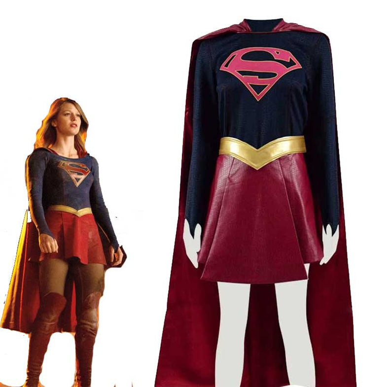 Supergirl Cosplay Costume Superhro Bodysuit Overgirl Jumpsuit – ACcosplay