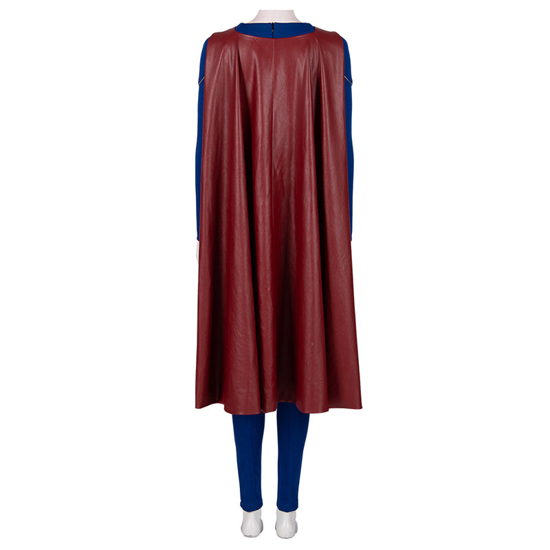 Supergirl Season 5 Kara Zor-El Cosplay Costume Superhero Jumpsuit With Cloak