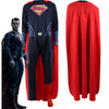 Superman Suit Superhero Costume Batman V Superman Dawn Of Justice Suit Bodysuit With Cloak Shoes