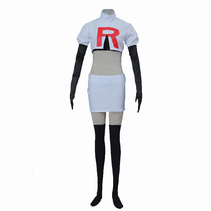 Team Rocket Jesse Musashi Kojirou Costume Anime Pokemon Cosplay Halloween Party Suit