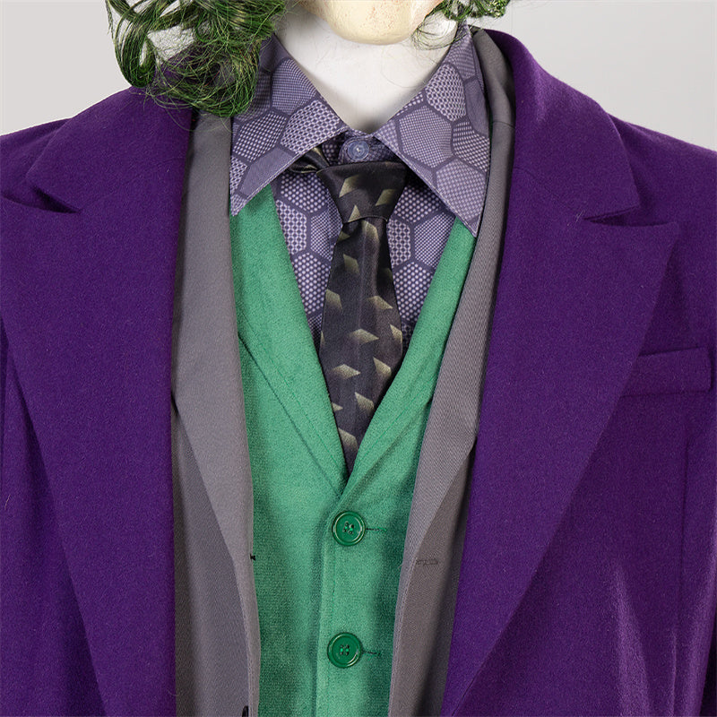 Batman The Dark Knight Rises Cosplay Joker Costume Coat Pants Vest Uniform Halloween Party Suit