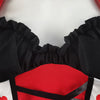 Alice in Wonderland Queen of Hearts Cosplay Costume Red Heart Princess Halloween Fancy Dress