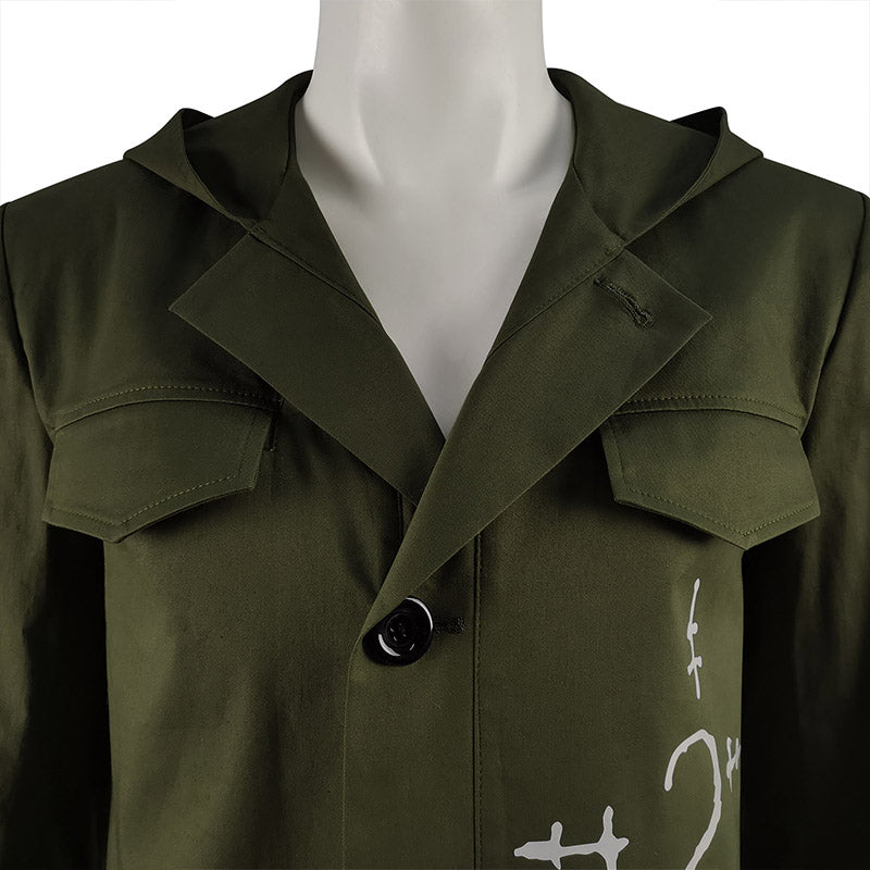 The Riddler Costume The Batman 2022 Cosplay Green Jacket Halloween Sui ...