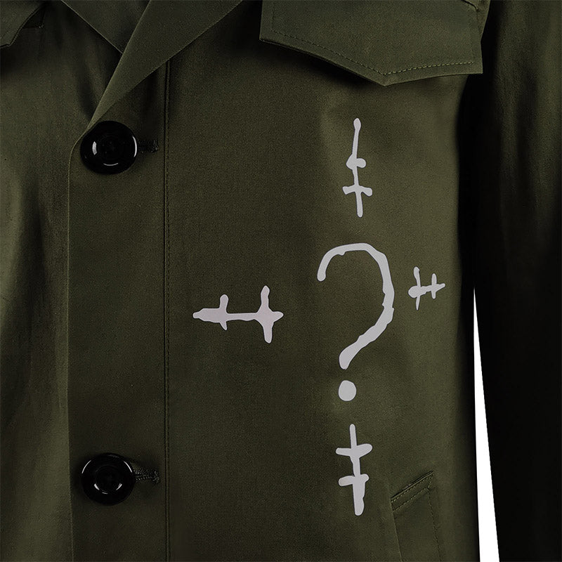 The Riddler Costume The Batman 2022 Cosplay Green Jacket Halloween Sui ...