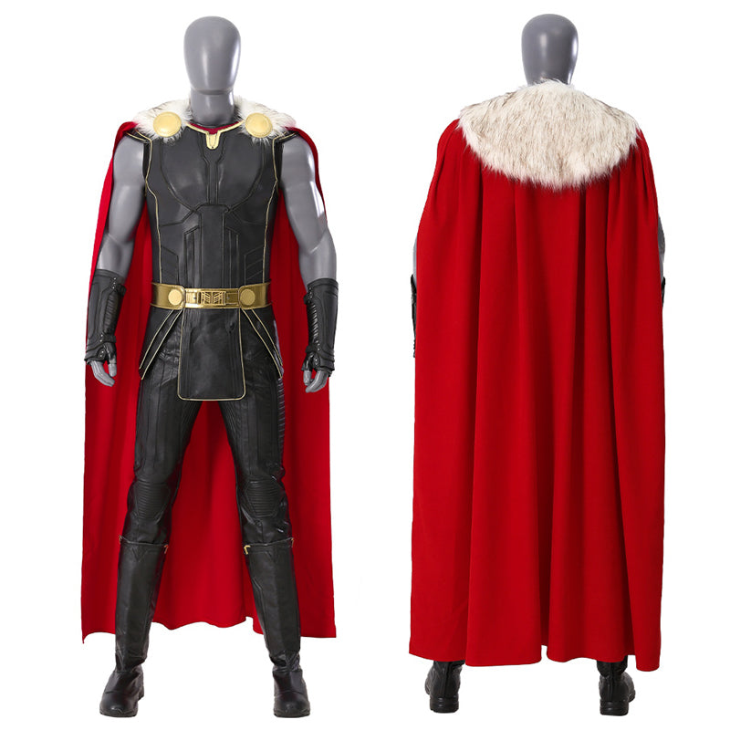 Thor Costume Thor Love and Thunder Costume Thor Black Suit With Fur Collar
