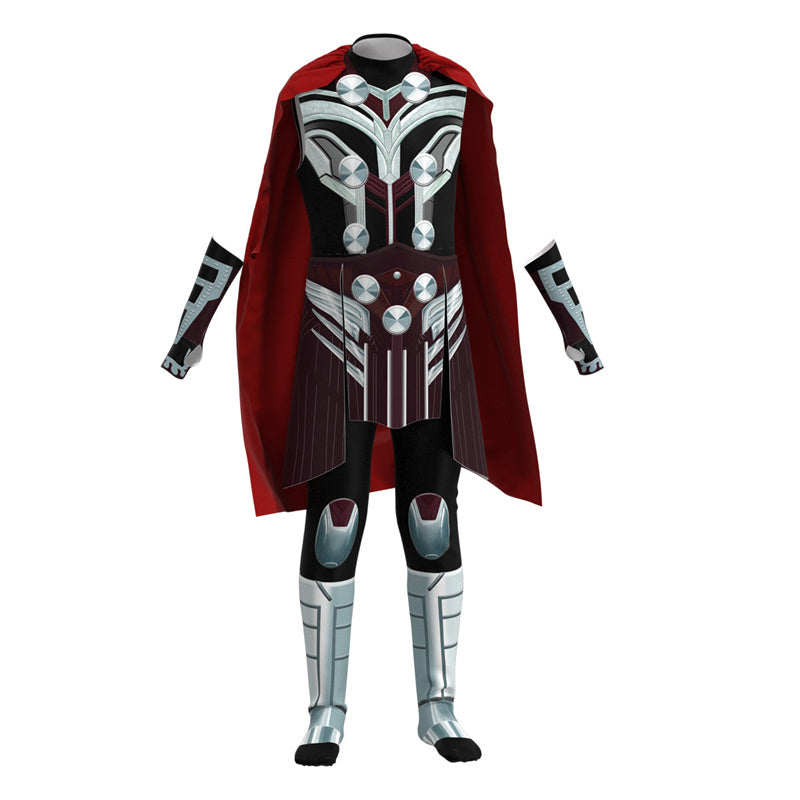 Thor Love and Thunder Cosplay Costume Jumpsuit Cloak For Kids Adults