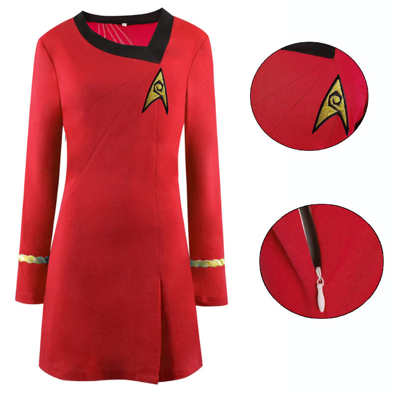 Star Trek The Original Series Female Duty Uniform Red Dress Uhura Dress