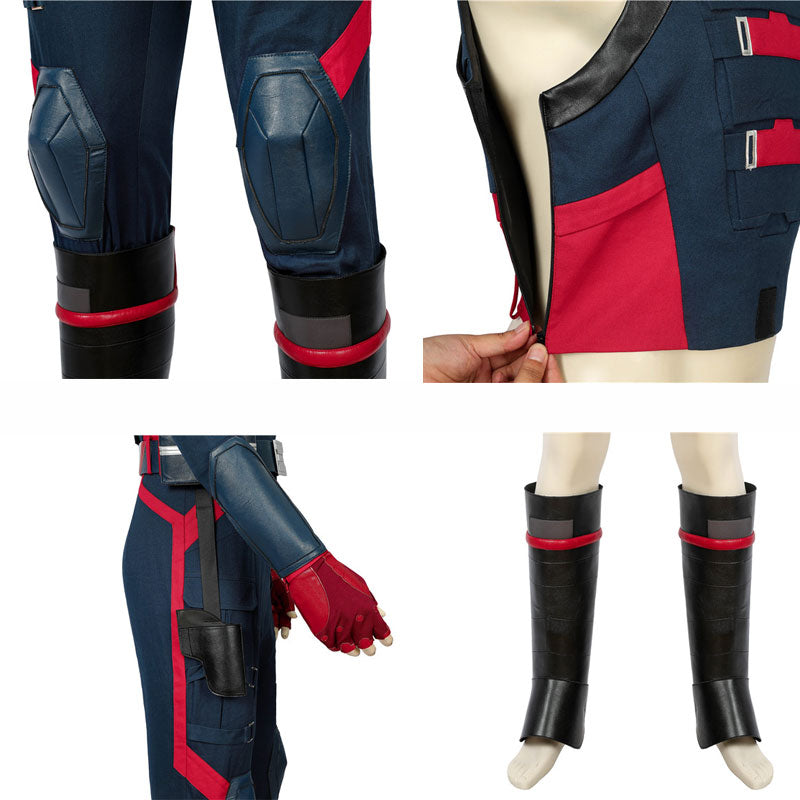 The Falcon and the Winter Soldier : US Agent Costume suit (Textured Stretch  Fabric ) (RED AND BLACK )