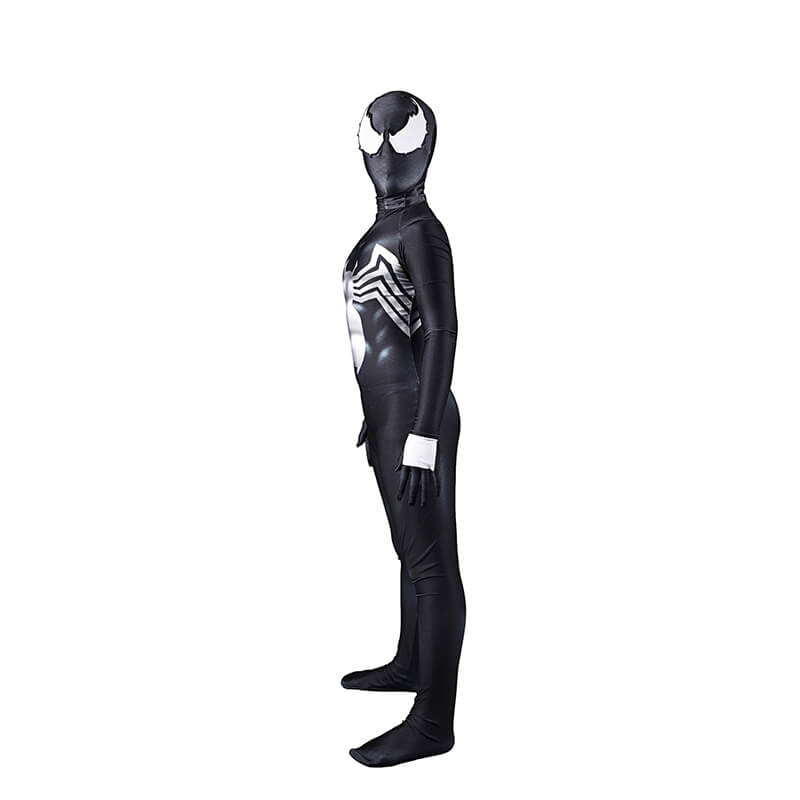 Venom Spiderman Costume Black Tight Jumpsuit Halloween Cosplay Adults Kids - ACcosplay