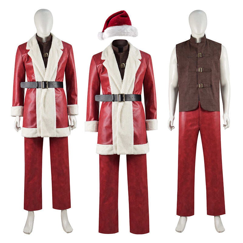 2022 Violent Night Santa Claus Cosplay Costume Christmas Festival Party Night Suit