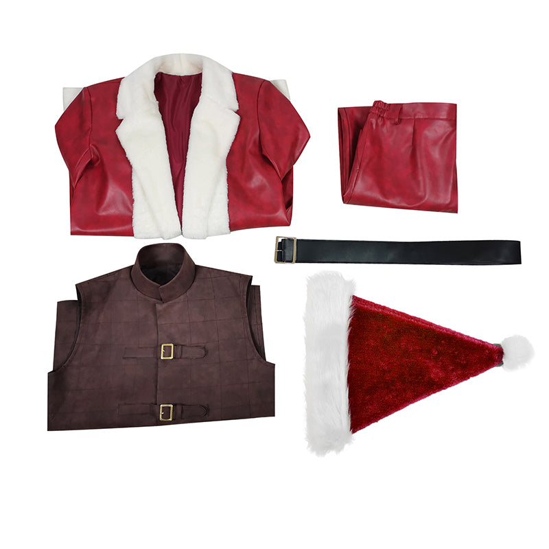 2022 Violent Night Santa Claus Cosplay Costume Christmas Festival Party Night Suit