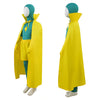 Vision Costume Kids WandaVision Cosplay Green Jumpsuit Yellow Cloak For Boy